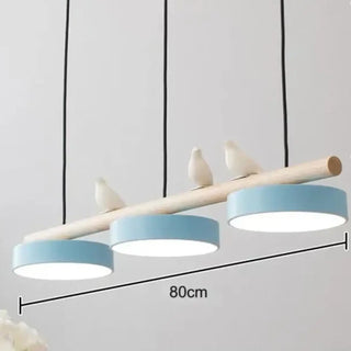 BOLI Linear Wood and Metal 3 LED Discs Modern Ceiling Light – view 3