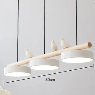 BOLI Linear Wood and Metal 3 LED Discs Modern Ceiling Light – view 6