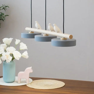 BOLI Linear Wood and Metal 3 LED Discs Modern Ceiling Light – view 7