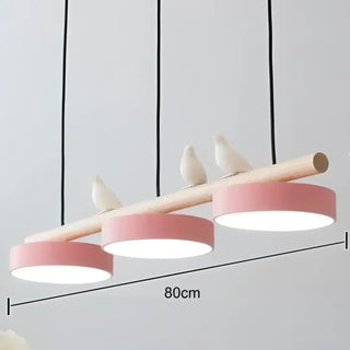 BOLI Linear Wood and Metal 3 LED Discs Modern Ceiling Light – view 5