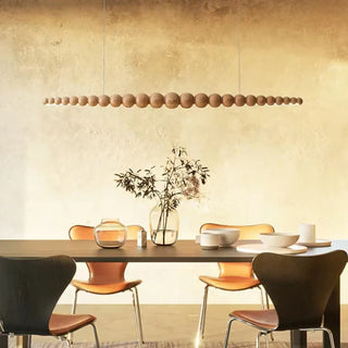 MOVA Linear Wood Bead Scandinavian Elegant Ceiling Light – view 4