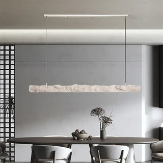 DELINE Linear Ceiling Light with Sculpted Plaster Finish – view 1