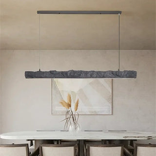 DELINE Linear Ceiling Light with Sculpted Plaster Finish – view 2