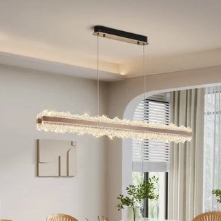 LUMICRI Linear Pink Gold Luminous Crystal Ceiling Light – view 2