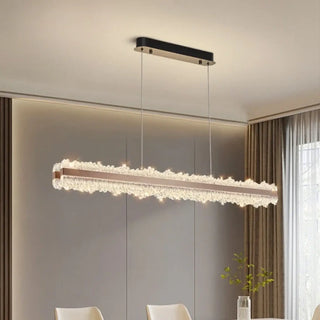 LUMICRI Linear Pink Gold Luminous Crystal Ceiling Light – view 3