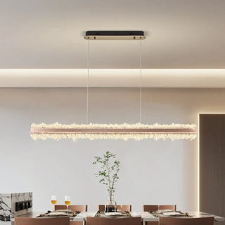 LUMICRI Linear Pink Gold Luminous Crystal Ceiling Light – view 6