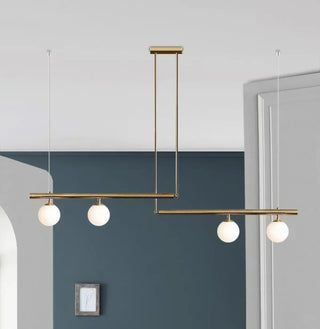 FORDI Linear Golden Glass Globes Modern Ceiling Light – view 3