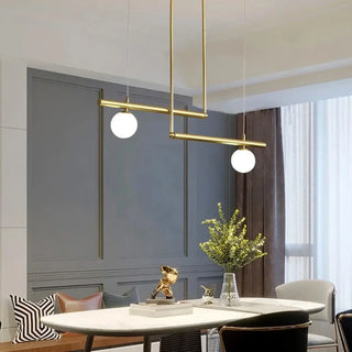 FORDI Linear Golden Glass Globes Modern Ceiling Light – view 5