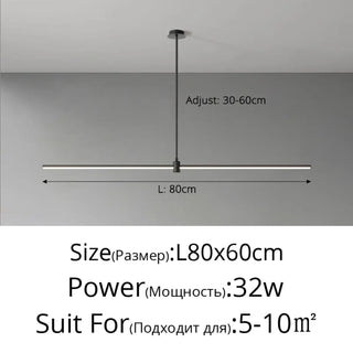 DASPARETE Linear LED Black Minimalist Ceiling Light – view 9