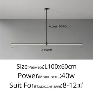 DASPARETE Linear LED Black Minimalist Ceiling Light – view 13