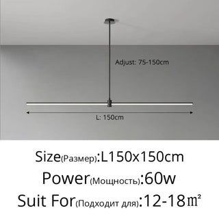 DASPARETE Linear LED Black Minimalist Ceiling Light – view 12