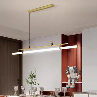 LOLI Minimalist Golden Linear LED Ceiling Light – view 3
