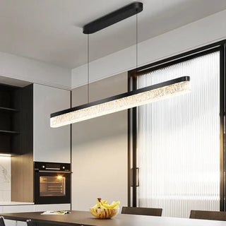 LIXE Modern Linear Crystal Effect Ceiling Light – view 1