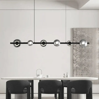 EVAUNI Linear Modern Black and Gold Ceiling Light – view 1