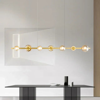 EVAUNI Linear Modern Black and Gold Ceiling Light – view 2