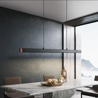 FARON Linear Black Minimalist Dining Room Ceiling Light – view 2