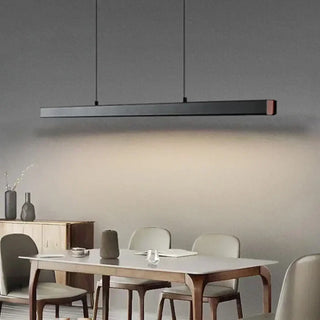 FARON Linear Black Minimalist Dining Room Ceiling Light – view 1