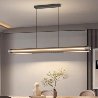 MULIS Linear Black Modern Dining Room Ceiling Light – view 2