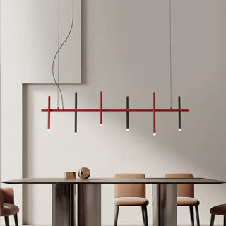 NOLOS Long Black 6-Light Dining Table Ceiling Light – view 4