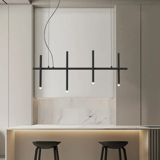 NOLOS Long Black 6-Light Dining Table Ceiling Light – view 1
