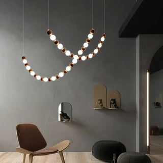 BARIE 15 White Ball Necklace Ceiling Light – view 1