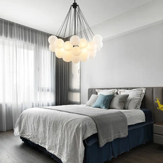 LUCO White Ball Modern Bedroom Ceiling Light – view 1