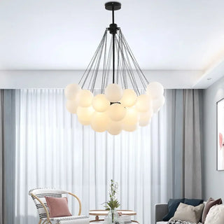 LUCO White Ball Modern Bedroom Ceiling Light – view 3