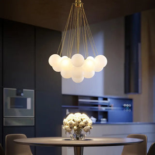 LUCO White Ball Modern Bedroom Ceiling Light – view 2