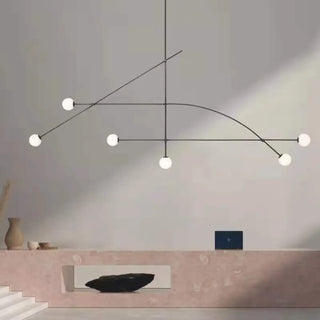 PANGE Black Bars White Balls Pendant – view 2