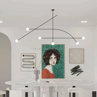 PANGE Black Bars White Balls Pendant – view 1