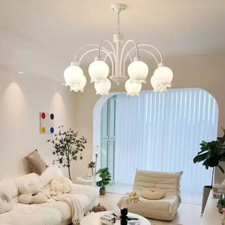 BELL Eight White Bell-Shaped Flower Ceiling Light – view 2