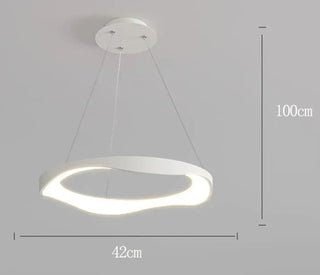 LED ring ceiling pendant, modern elegant living room hanging light