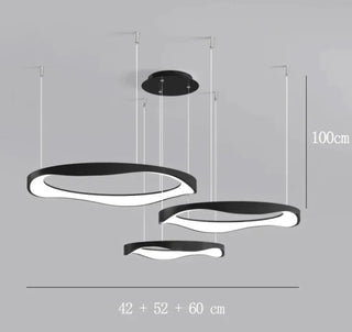 Suspension LED circulaire - Luminaire suspendu moderne | Éclairage élégant pour salon