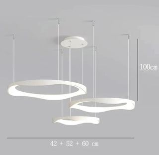 Suspension LED circulaire - Luminaire suspendu moderne | Éclairage élégant pour salon