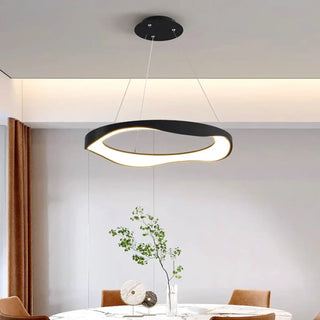 Ring LED pendant lamp, modern elegant hanging ceiling light for living room