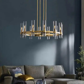 LUXI Architectural Cylindrical Glass Ceiling Light – view 1