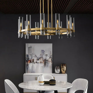 LUXI Architectural Cylindrical Glass Ceiling Light – view 2