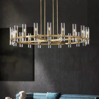 LUXI Architectural Cylindrical Glass Ceiling Light – view 3