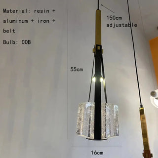 Art Deco glass pendant detail — gold elegant designer lamp
