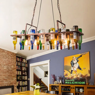 Art Deco recycled glass pendant light, eco-friendly designer hanging ceiling lamp