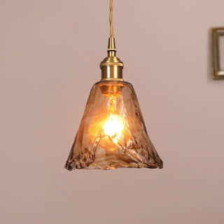 CLEAH Art Deco Amber Textured Glass Ceiling Light – view 4