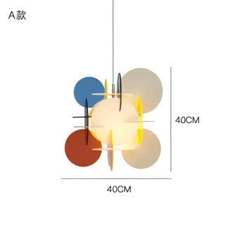 LORENAR Artistic Colourful Circle Ceiling Light – view 9