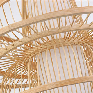 BALOU Modern Sculptural Bamboo Ceiling Light – view 5