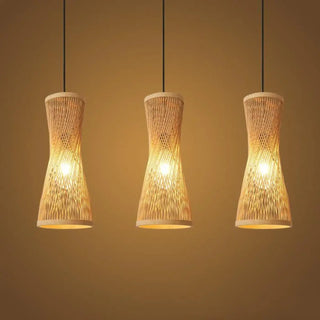 MIDO Bamboo Slender Wavy Shape Ceiling Light – view 5