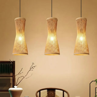 MIDO Bamboo Slender Wavy Shape Ceiling Light – view 3