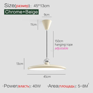 Minimalist pendant ceiling lamp, beige brown modern soft ambient design