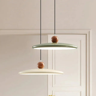 Minimalist beige pendant ceiling light, brown tone modern soft ambient lamp