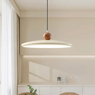 Beige brown pendant light, modern minimalist ceiling lamp soft ambient lighting