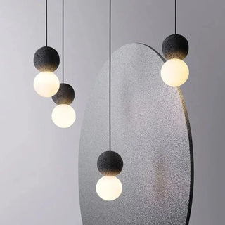 DOUFITE Elegant Round Concrete Ceiling Light – view 2