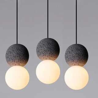 DOUFITE Elegant Round Concrete Ceiling Light – view 3